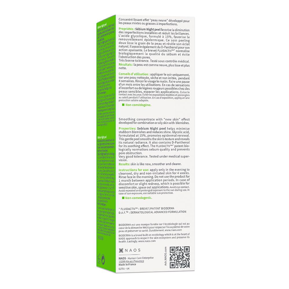 BIODERMA Sébium Night Peel Glättendes Peeling-Konzentrat - Jetzt 25% sparen mit Code 