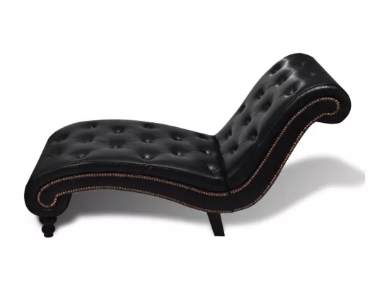 Prolenta Premium - Chaise longue Marron Similicuir
