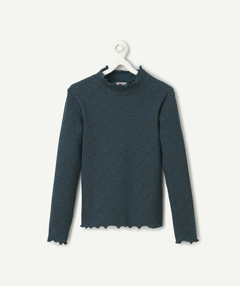 TAPE A L'OEIL<br>Camiseta com gola alta e acabamento em festão