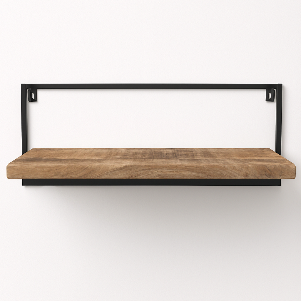 Vtw Living - Wandplank van Mangohout - Wandrek 100 x 30 x 25 cm
