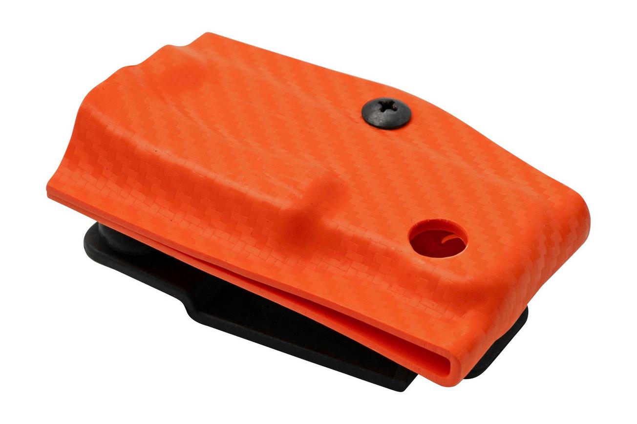 Clip And Carry Kydex Sheath Leatherman Skeletool, Carbon Fiber Orange LSKEL-CF-ORNG riemholster