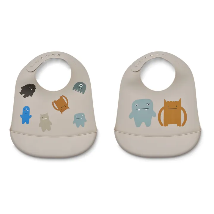 Liewood Bavoirs Tilda en silicone - Set de 2 | Monster/Mist