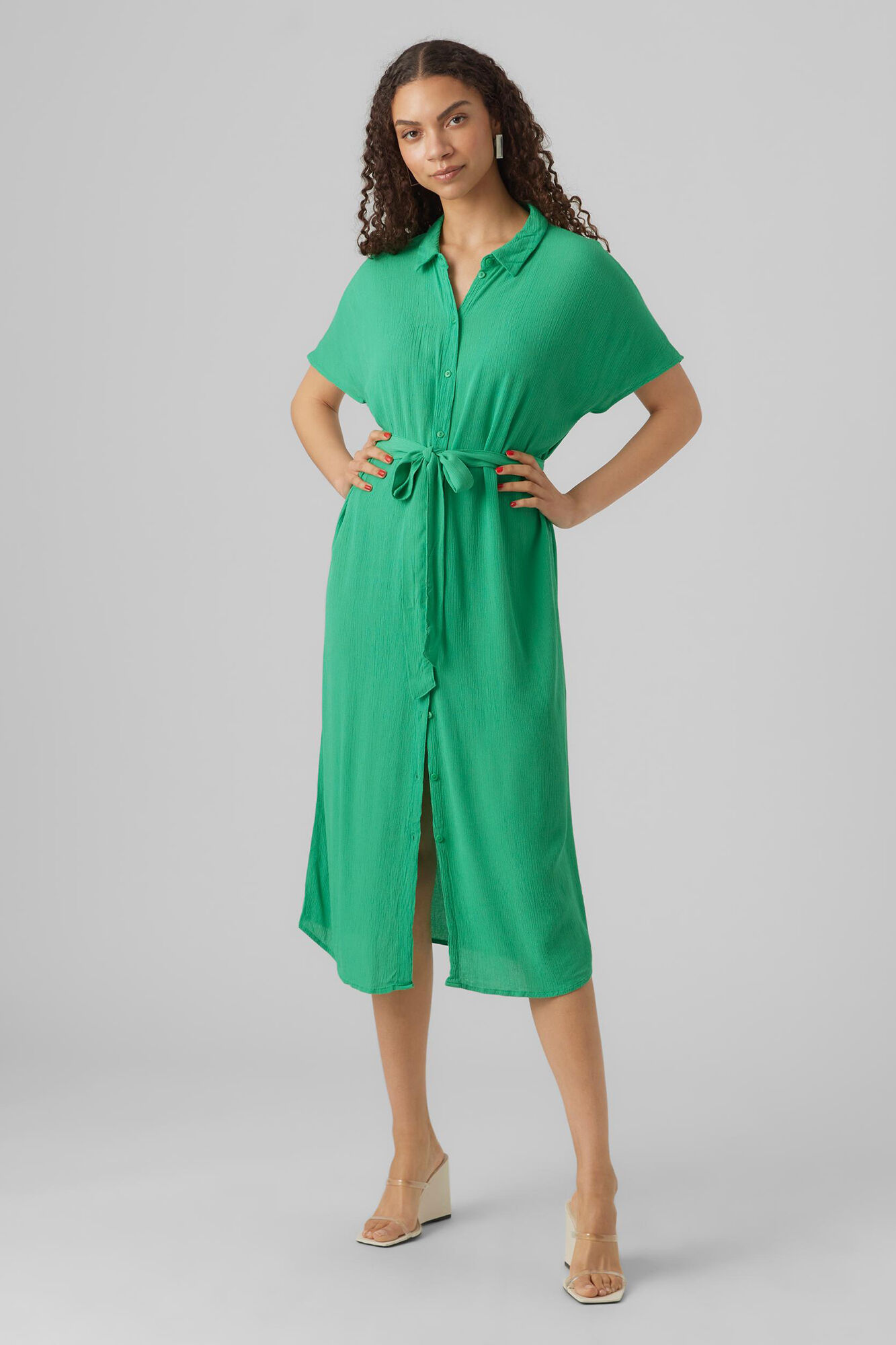 Vestido camisa - Verde