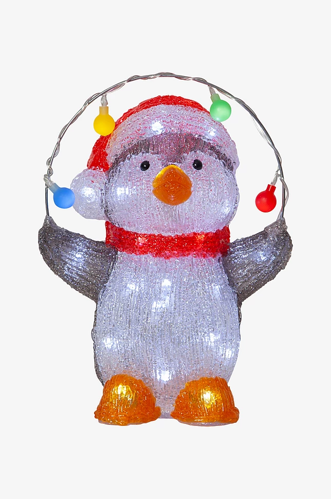 CRYSTALO PENGUIN julelys utendørs