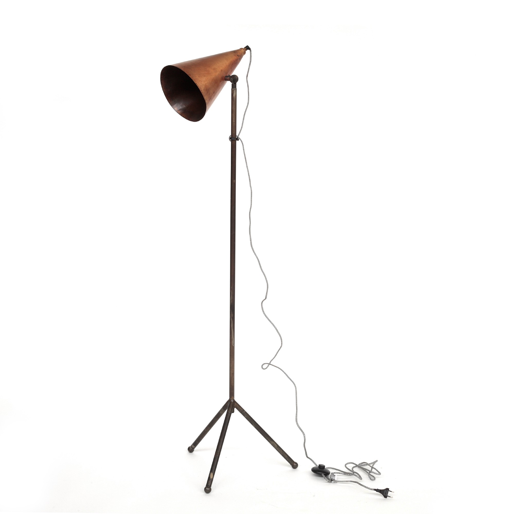 Stehleuchte 'Tinky', antik kupfer, H 135 cm, B 46 cm, T 46 cm von fischer's lagerhaus