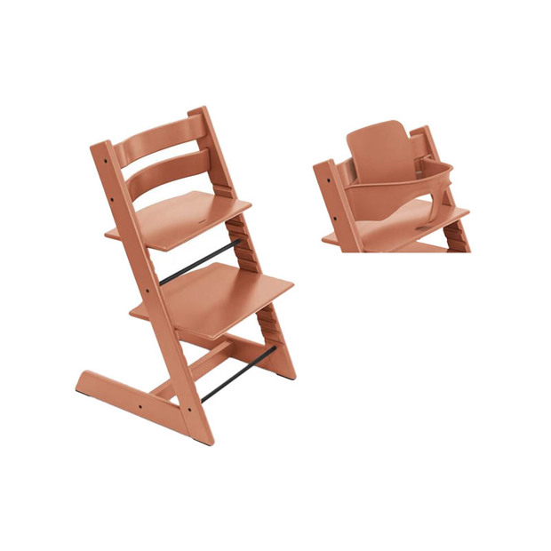 Chaise haute TRIPP TRAPP + BabySet Terracotta - STOKKE