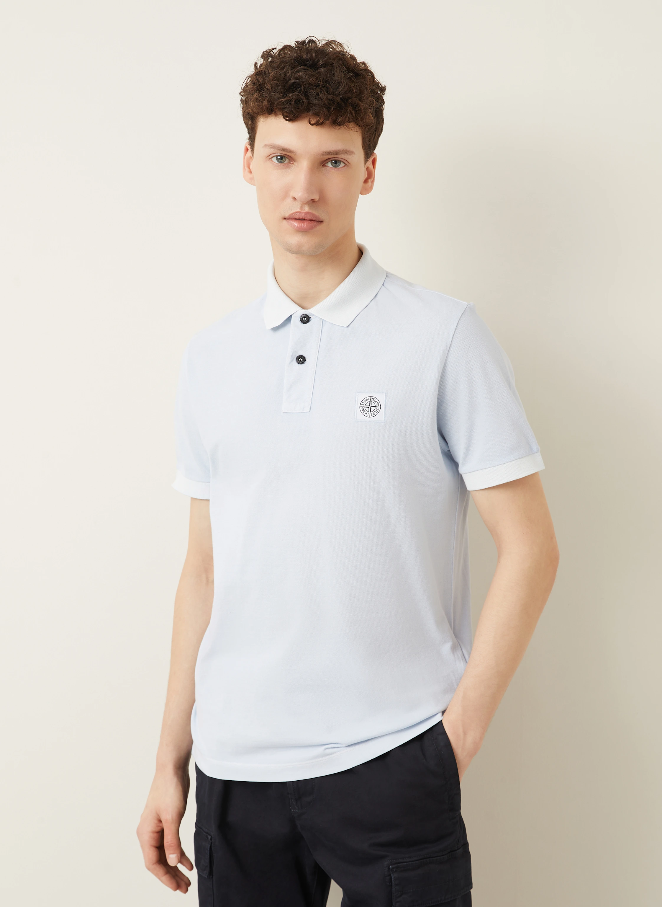 STONE ISLAND Piqué-Poloshirt Slim Fit