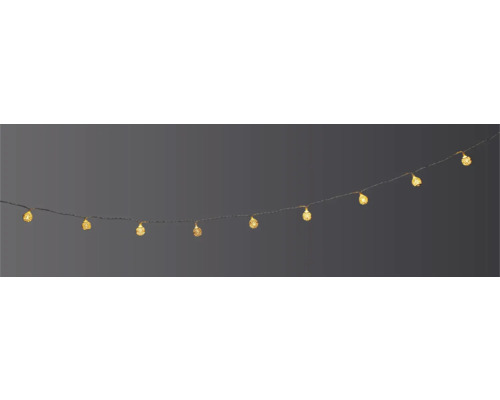 Lafiora LED lichtsnoer, kerstverlichting, 10-pack, 135 cm, warm wit
