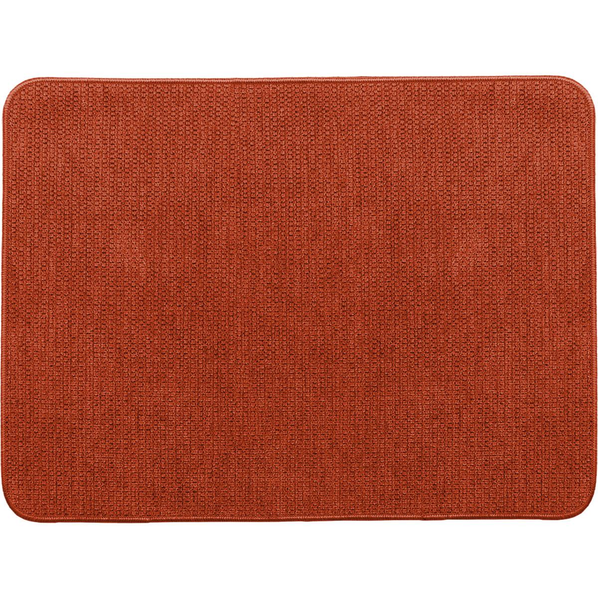 TAPIS HEXAGONE 45X60CM POLYESTER VELOURS TERRACOTTA