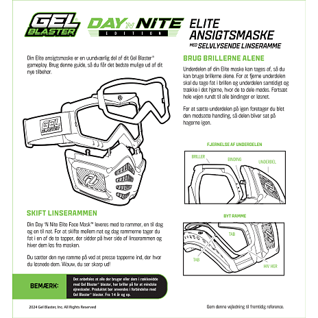 Gel Blaster Elite maske