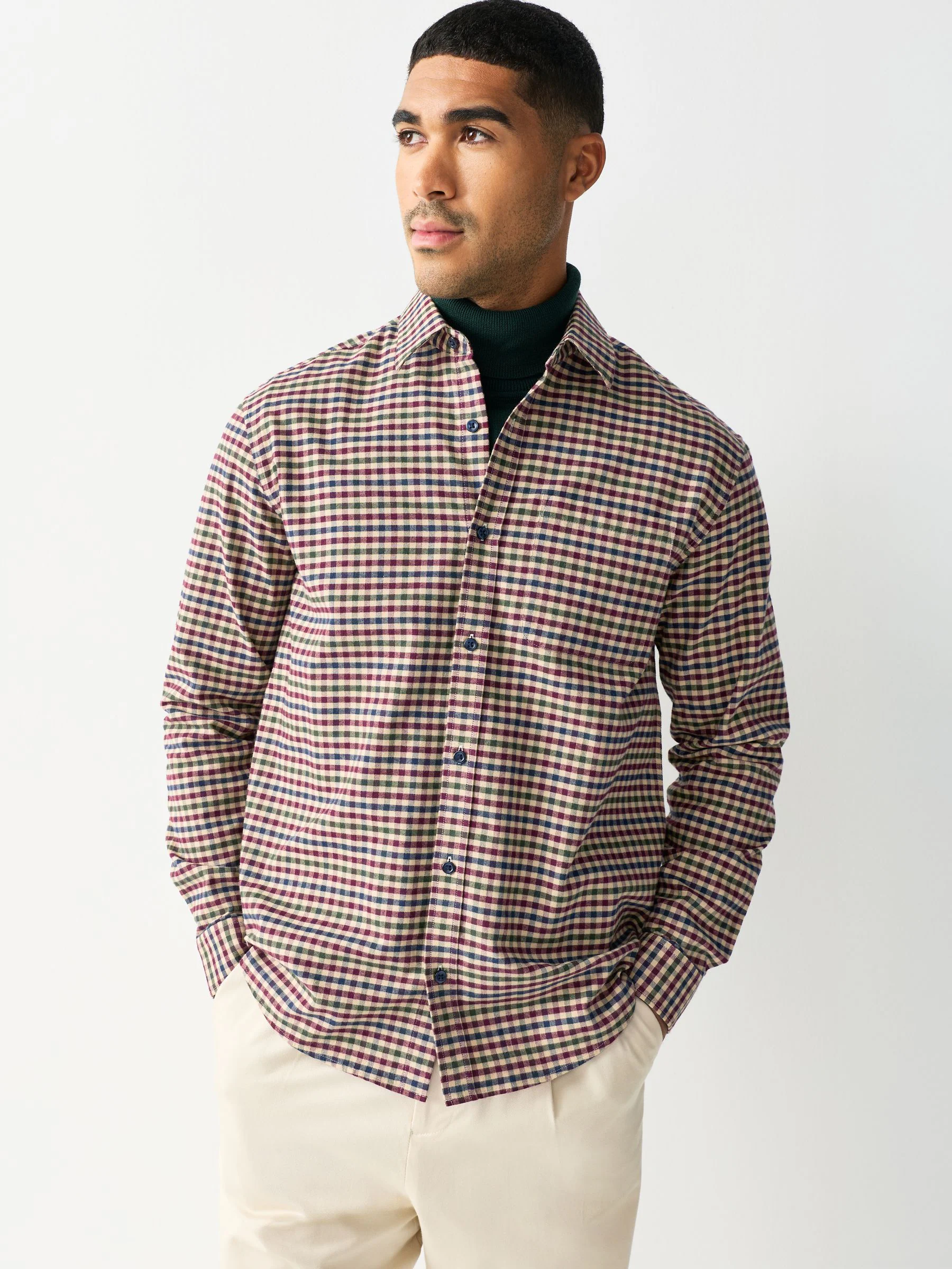 Neutraal - Check Soft Touch Long Sleeve Shirt