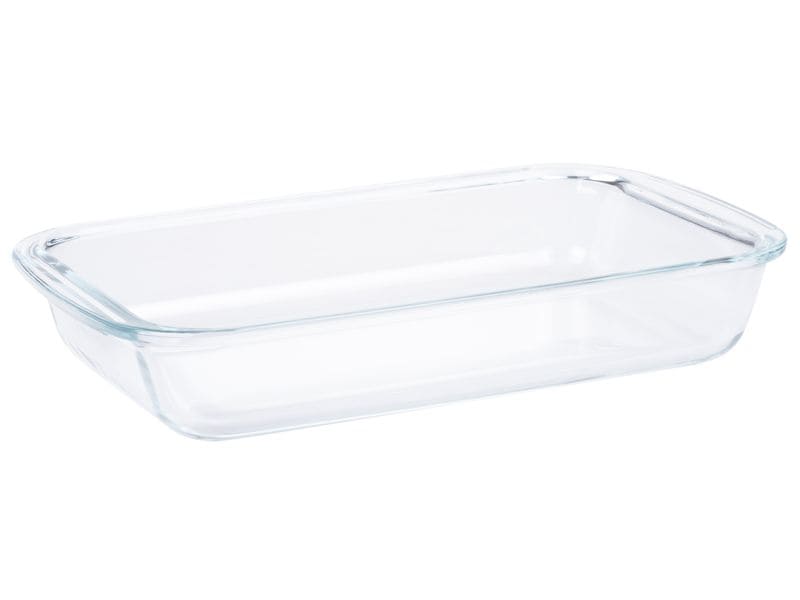 FURBER Auflaufform Glas, 1.6 L, Eckig Ofen- und spülmaschinenfeste Auflaufform