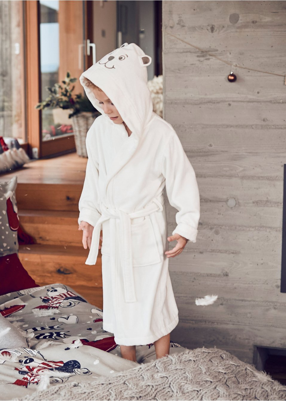Peignoir de bain enfant en éponge