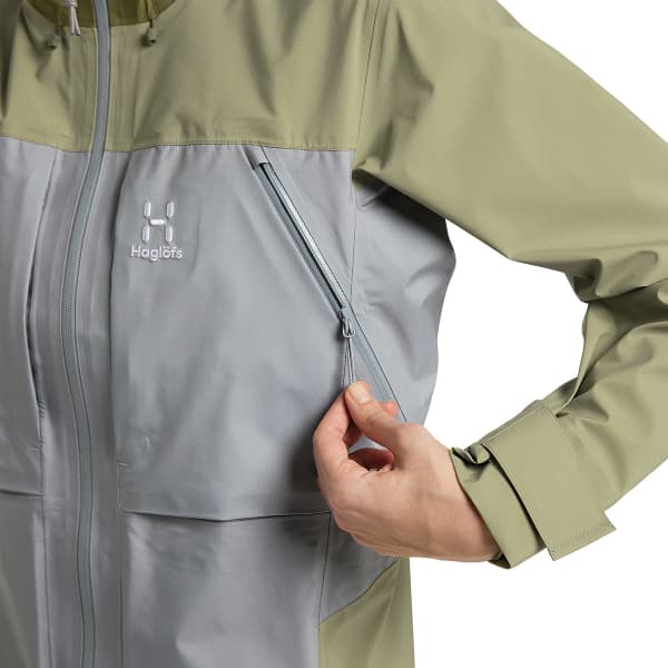 Veste ski de randonnée HAGLÖFS VASSI TOURING GTX JACKET W CONCRETE/THYME GREEN