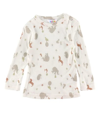 Joha Bluse - Weiß m. Print