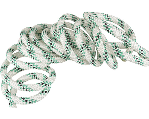 Passat Mamutec polyester touw, wit/groen, Ø 6 mm, verkocht per meter