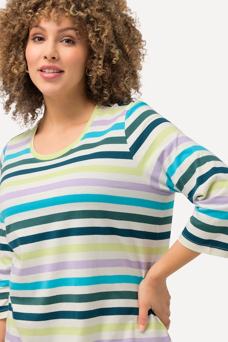 Shirt, Ringel, Classic, Rundhals, 3/4-Arm