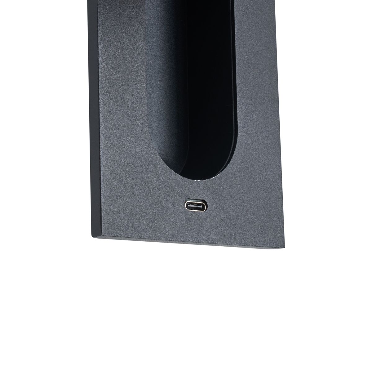 Moderne wandlamp zwart incl. LED en USB-C poort - Hilton