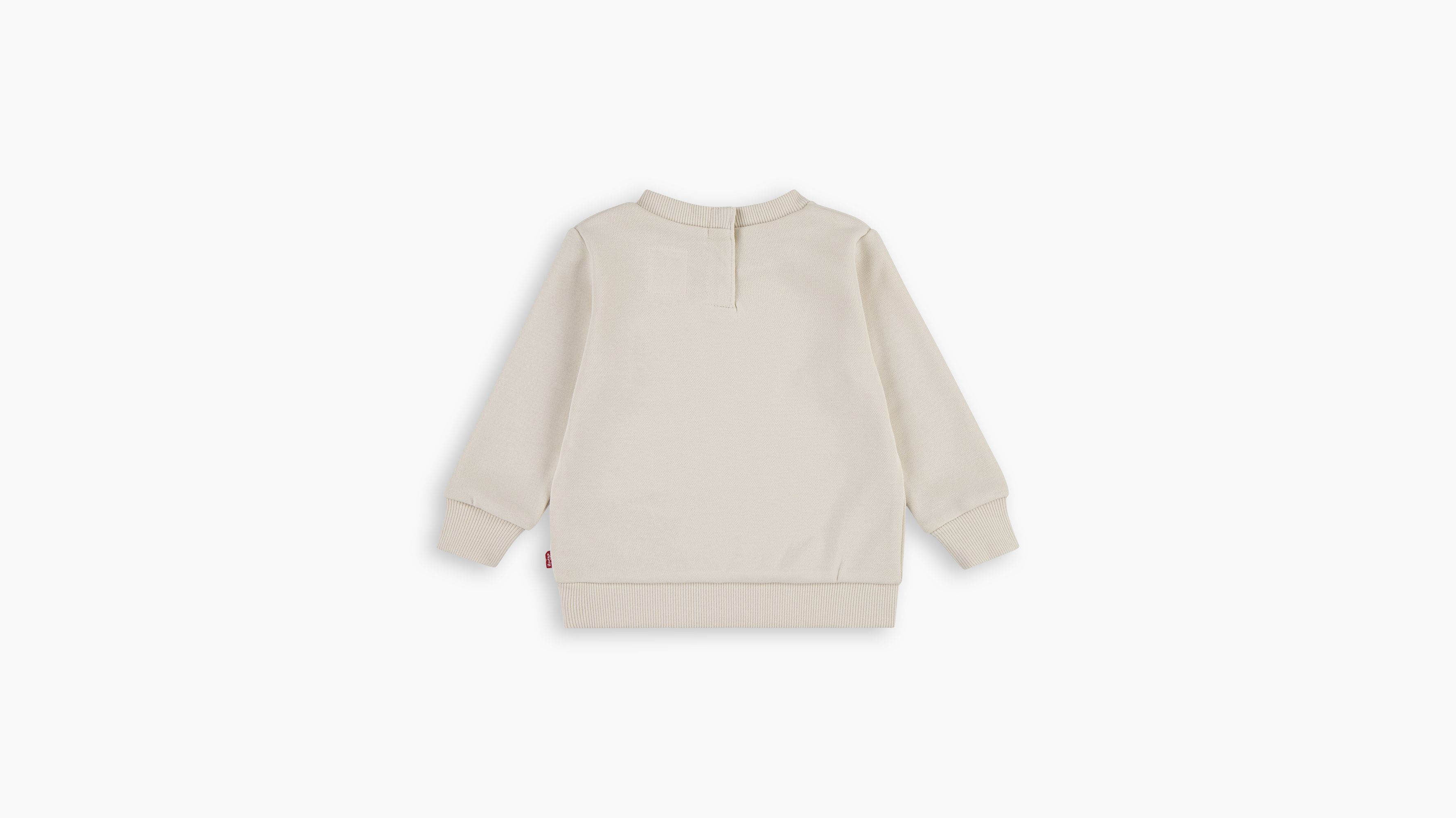 Bébé sweat-shirt à col rond ourson et poche - Birch - Beige