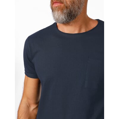 Herren-T-Shirt Baumwolle, Dunkelblau