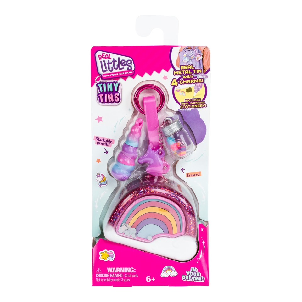 Real Littles Mini dåser med charms af skoleredskaber - Clip on Playset