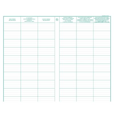 Exacompta - Registre des manifestations publiques - 32 x 19,5 cm - 80 pages
