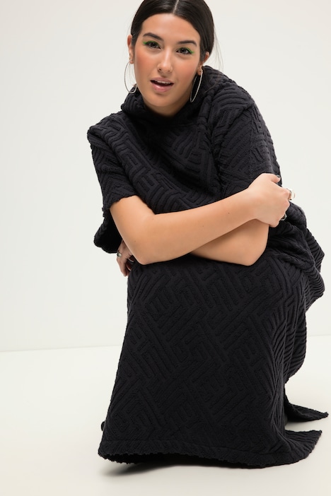 Badeponcho, Boxy Shape, Frottee, Kapuze