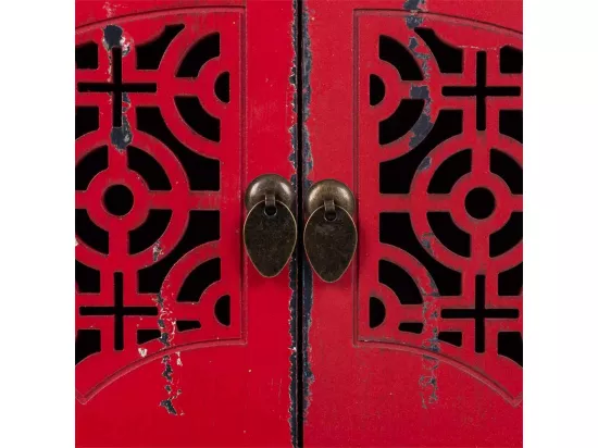 Meuble bas en bois rouge 120x40x50h