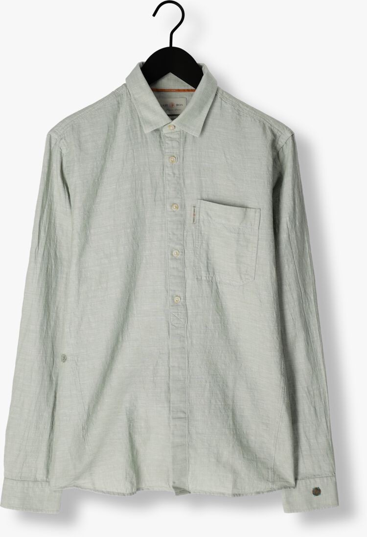 CAST IRON groene cast iron casual overhemd long sleeve shirtco li dobby