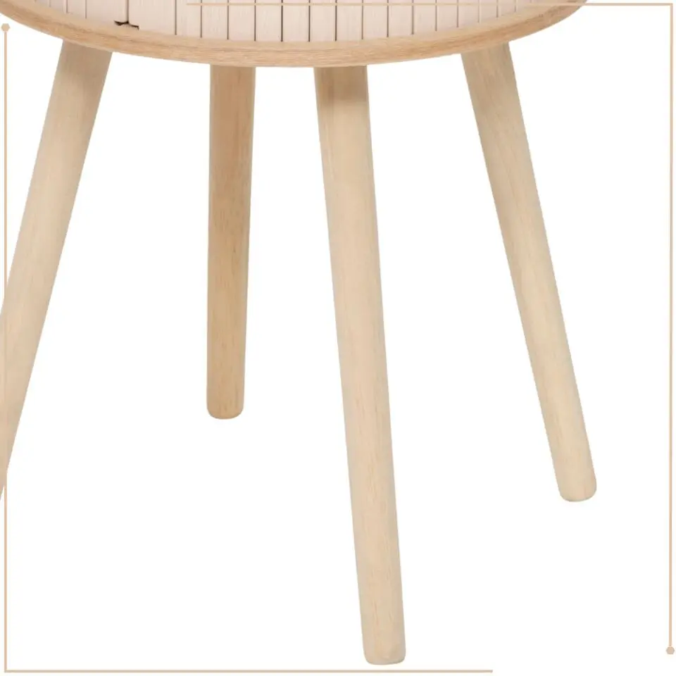 MISOU Nachtkastjes Juliet met Kastje - Set van 2 - Beige