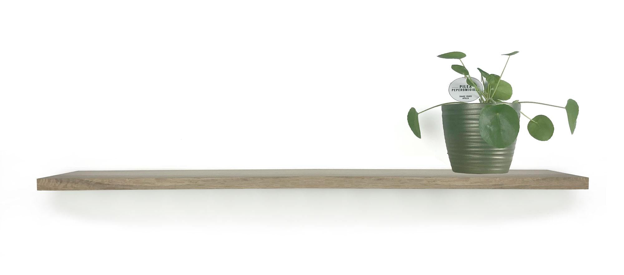 WoodBrothers Eikenhouten zwevende wandplank recht 100x30x2,5cm