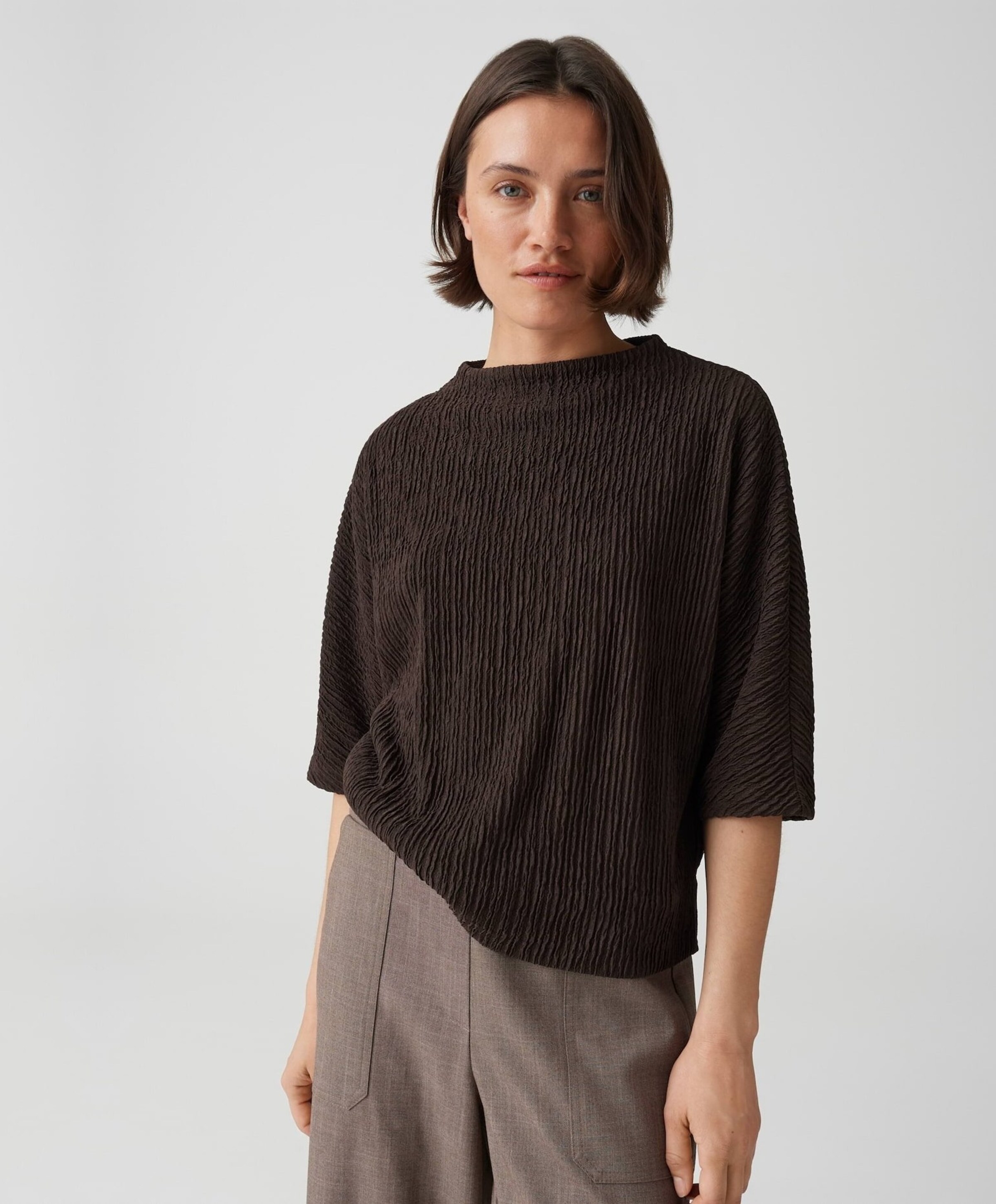 OPUS Dames T-shirt bruin