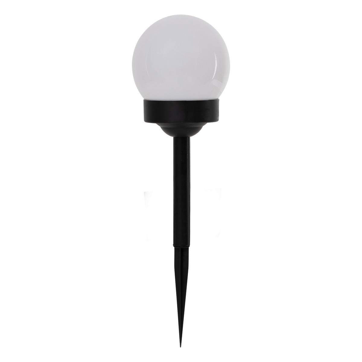 SET 4 BALISES SOLAIRES LUMIERE BLANCHE H.34CM