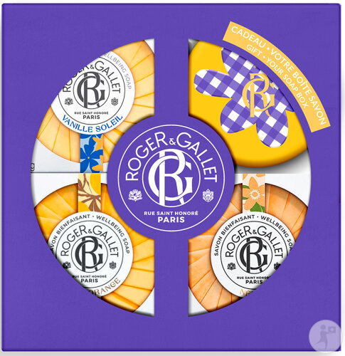Roger&Gallet Coffret 3 Savons Bienfaisants Vanille Soleil/Néroli/Bois D’Orange 3x100g