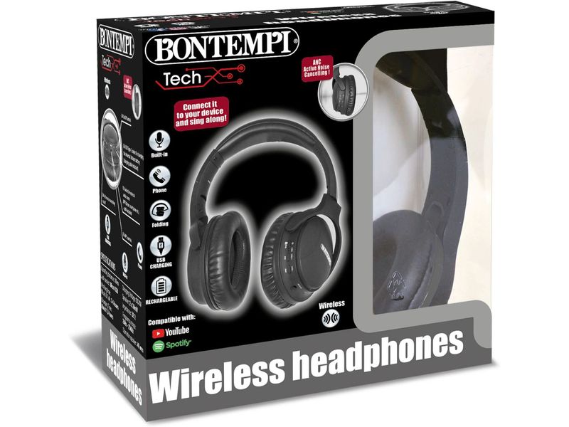 Bontempi Wireless Kopfhörer mit Noise Cancelling Kopfhörer mit Lautstärkeregelung