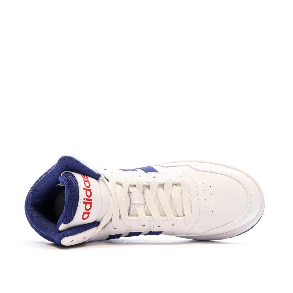 Adidas Baskets Blanche/Marine Garçon Adidas Hoops 3.0