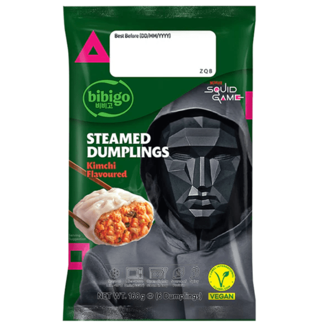 CJ Bibigo Bevroren Gestoomde Dumplings Kimchi voor Magnetron 168g