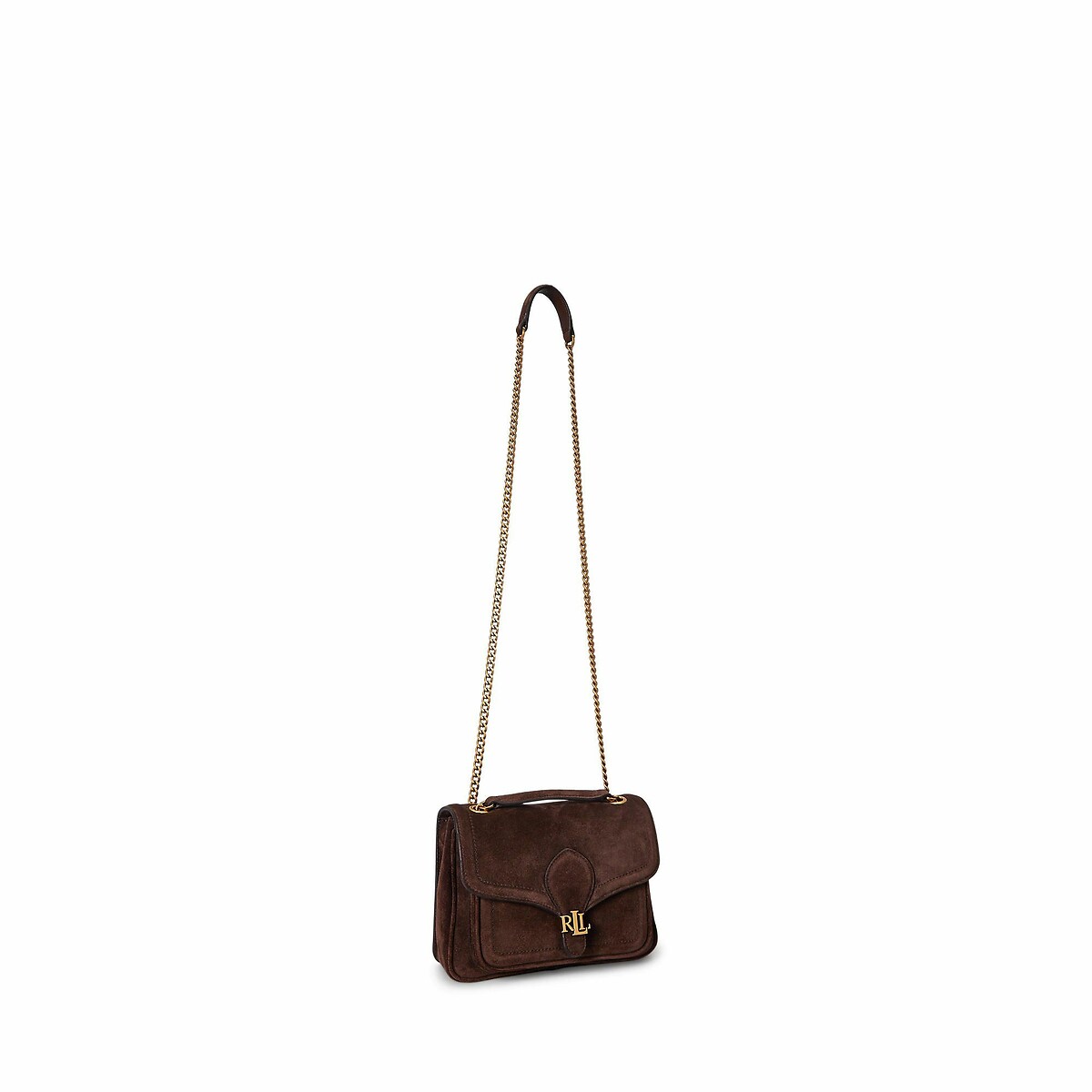LAUREN RALPH LAUREN<br>Bolsa de ombro em camurça, BRADLEY