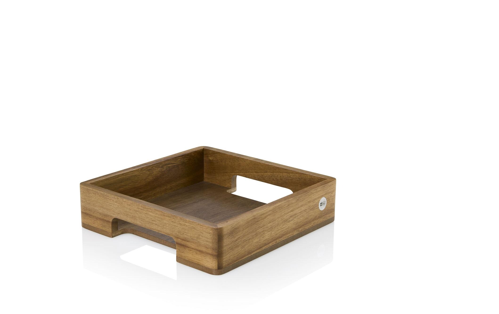 Serviertablett Serve Square 25 x 25 cm, WalnussHolztablett