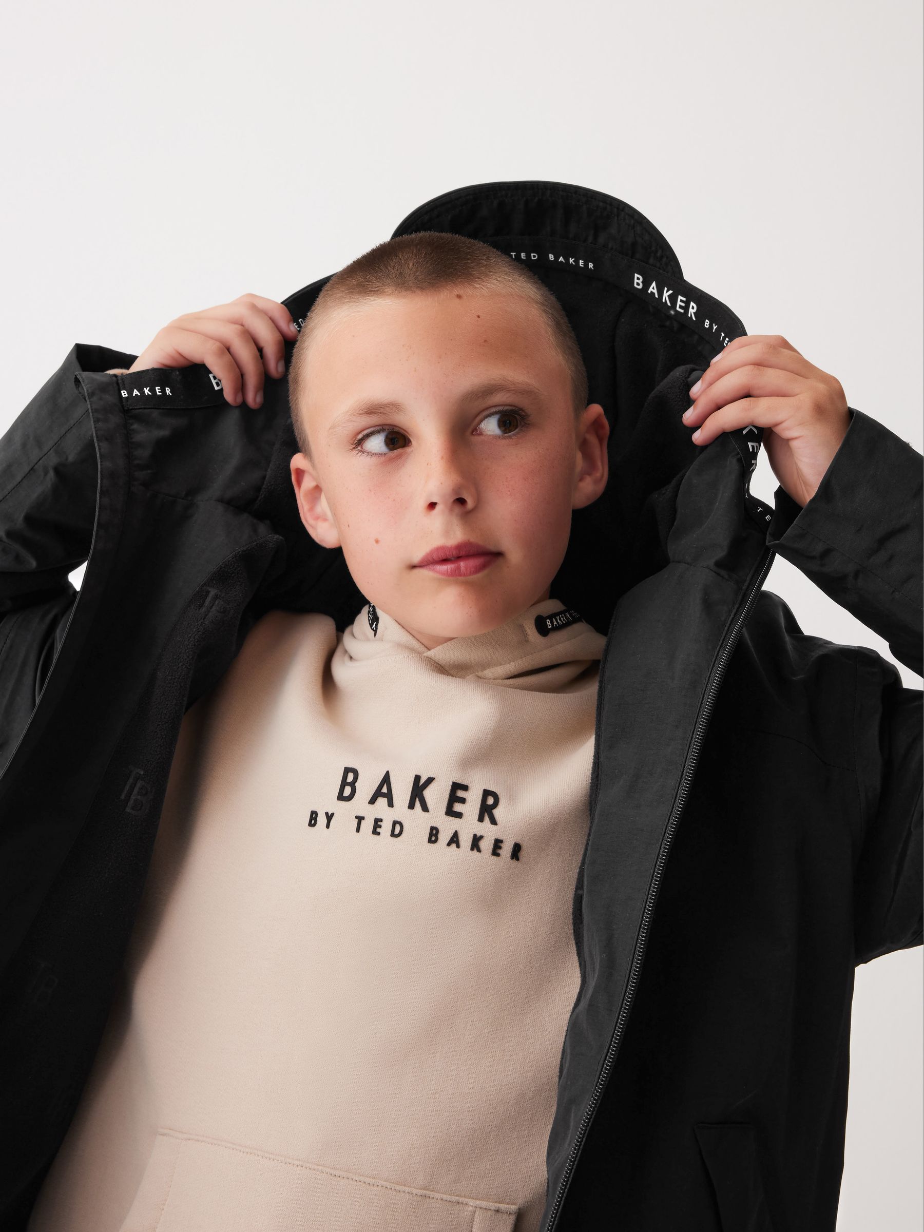 Baker by Ted Baker zwart waterdicht lichtgewicht regenjack