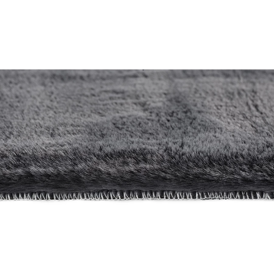 HOMCOM Teppich aus weichem Hochflor mit klassischem Design 170 cm lang anthrazit