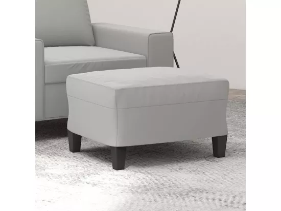 Repose-pied Gris clair 60x50x41 cm Tissu microfibre