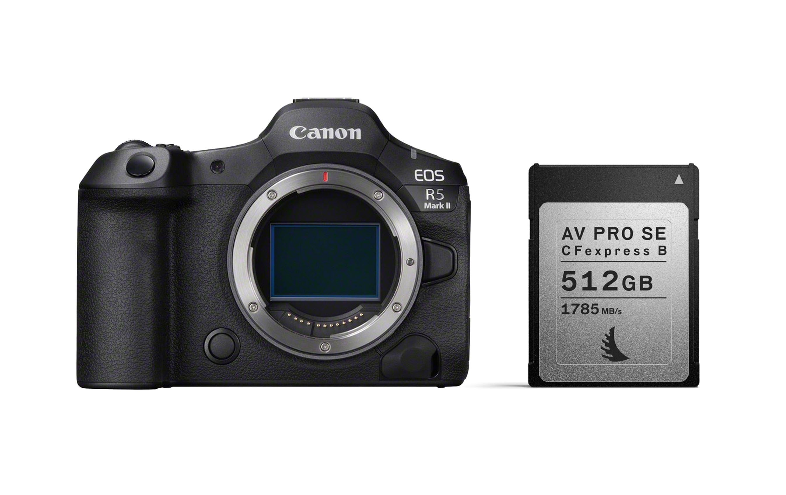 Fotokamera EOS R5 Mark II AV PRO SE Type B Kit<br>Leistungsstarke Kamera für Fotografen und Filmemacher aller Genres mit CFexpress Typ B 512 GB Speicherkarte