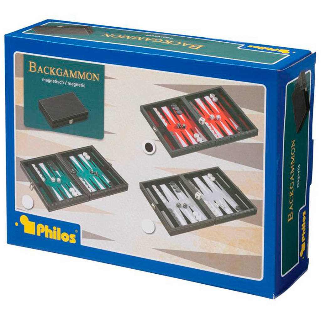 Backgammon Tinos klein rood 23x16.5cm Backgammon Tinos rood klein (23x16.5 cm)