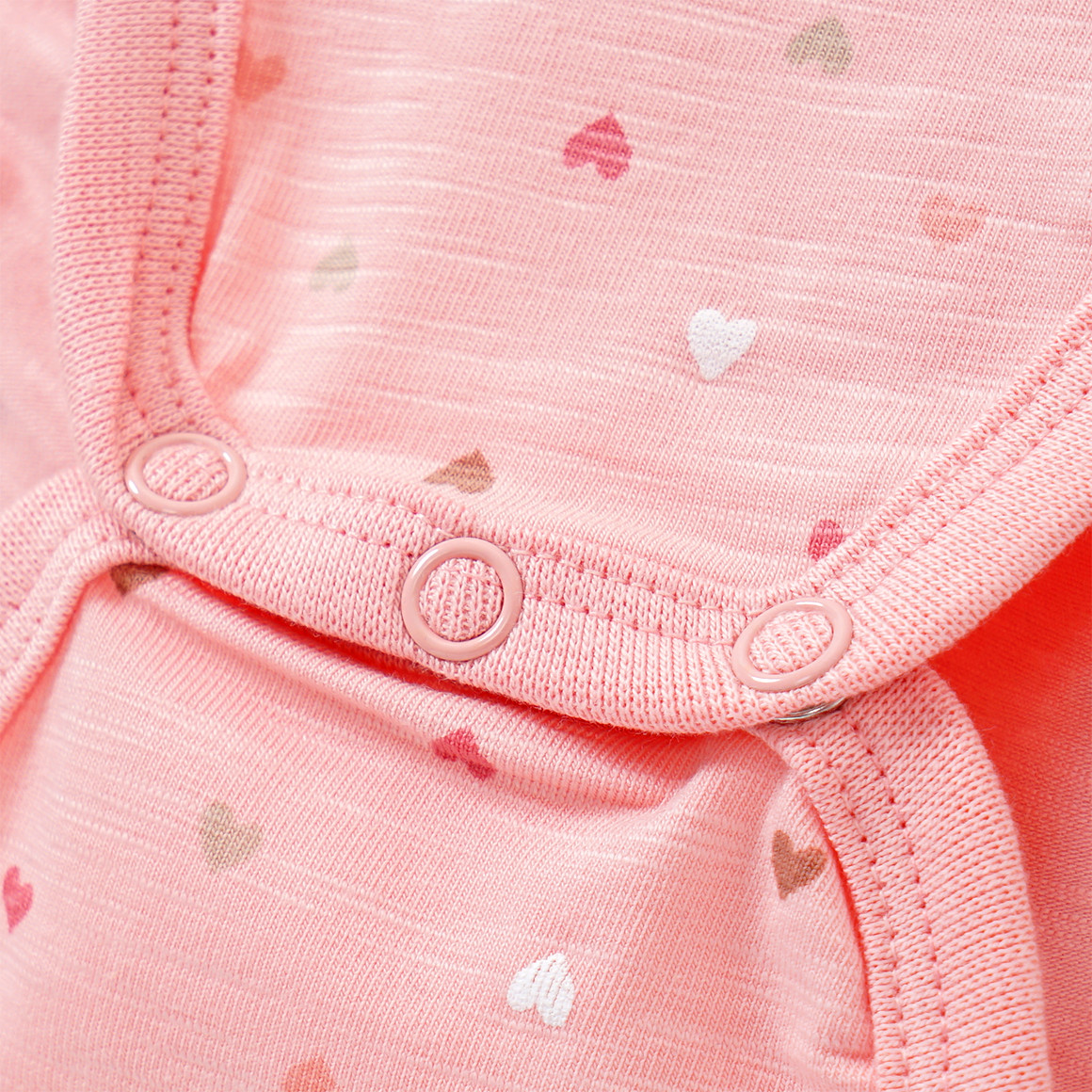 Topomini 2 Baby Bodys mit Bio-Baumwolle cremeweiss / rosa