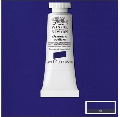 Winsor & Newton - Designers Gouache Maling - Winsor Violet Dioxazine 14 ML