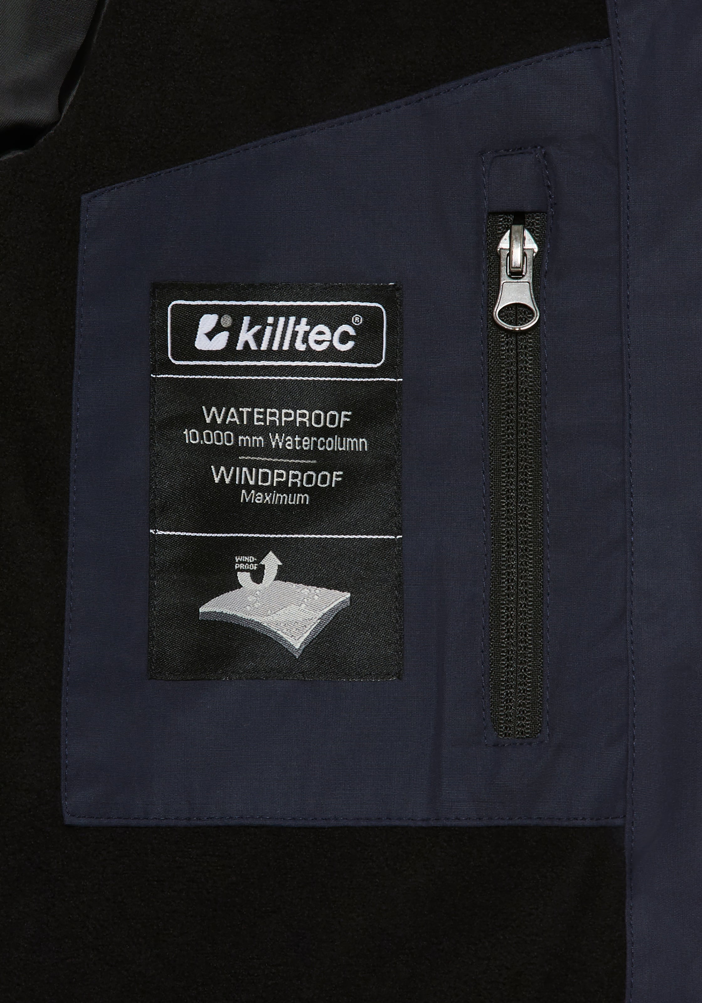 Killtec Regenjacke »KOS 153 BYS JCKT OT« 1 Stk. tlg. Winddicht & Wasserabweisend, Übergangsjacke