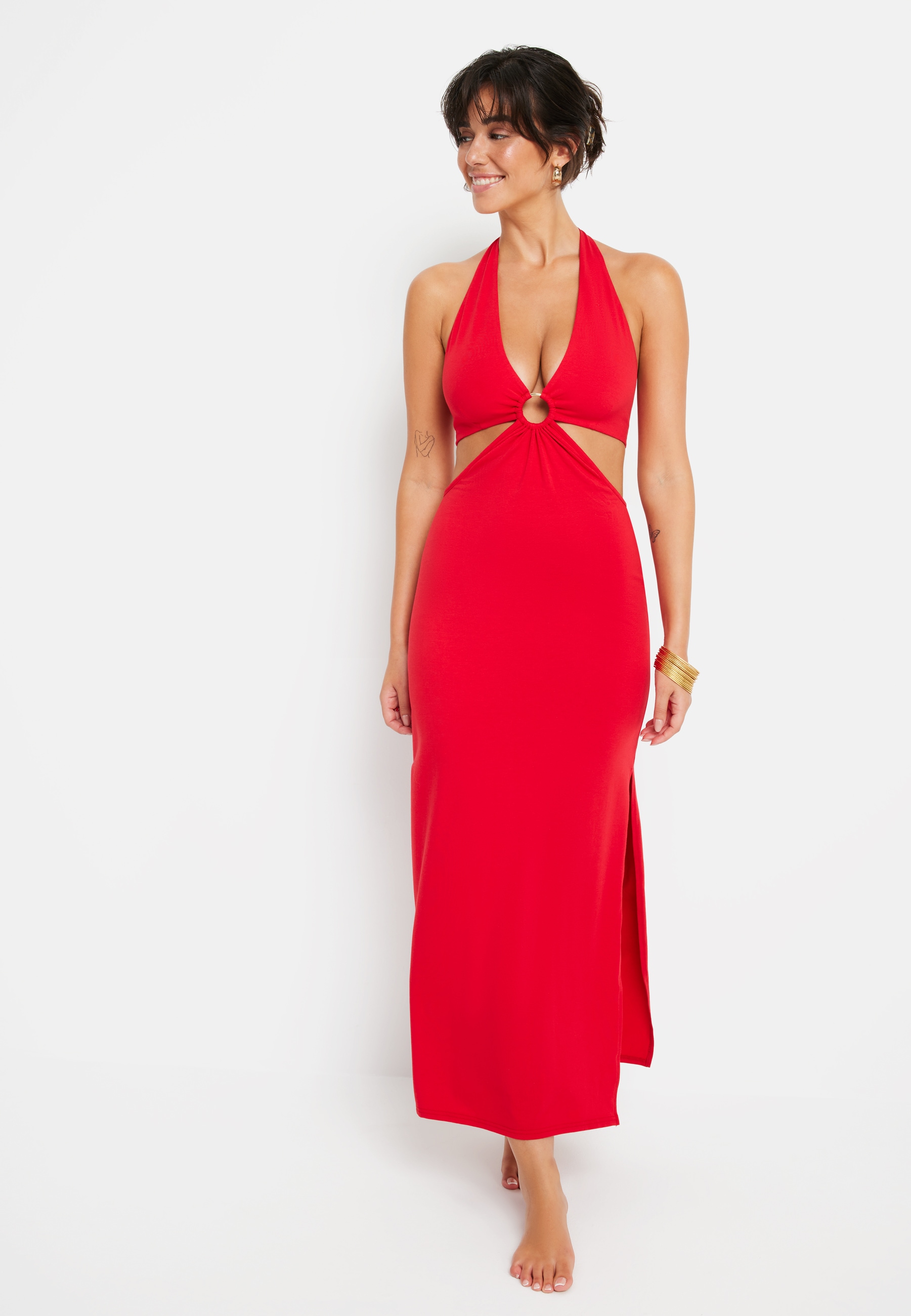 LSCN by LASCANA Neckholderkleid mit Cut-outs