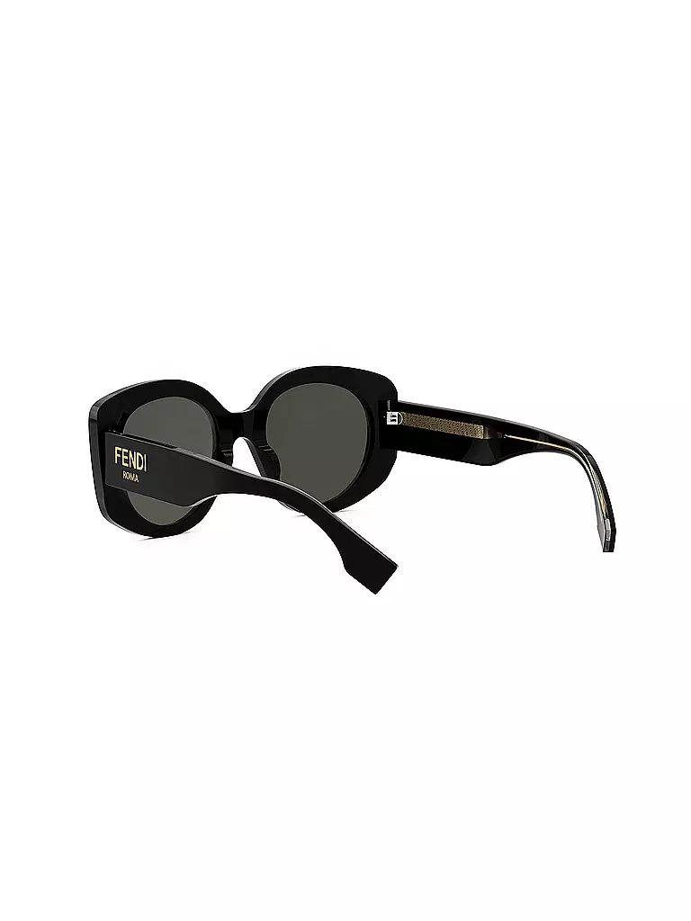 FENDI FENDI Roma schwarze runde Sonnenbrille schwarz