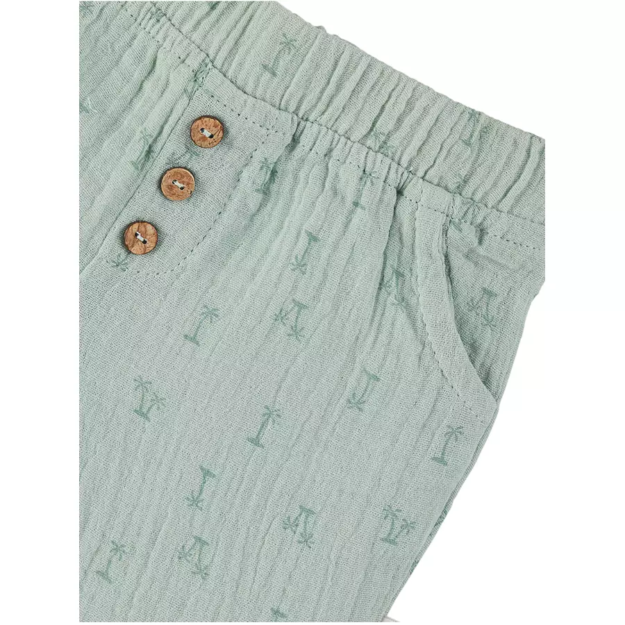 Sterntaler Set Shirt+kurze Hose Palme mittelgrün